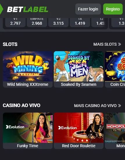 BetLabel Casino app móvel — acesso completo pelo celular no Brasil