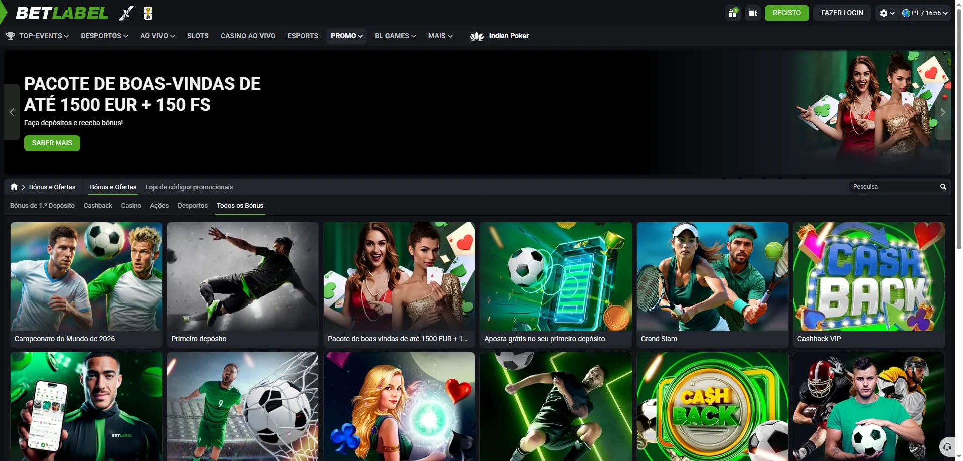 BetLabel Casino bônus de boas-vindas — até R$7.500 mais giros grátis